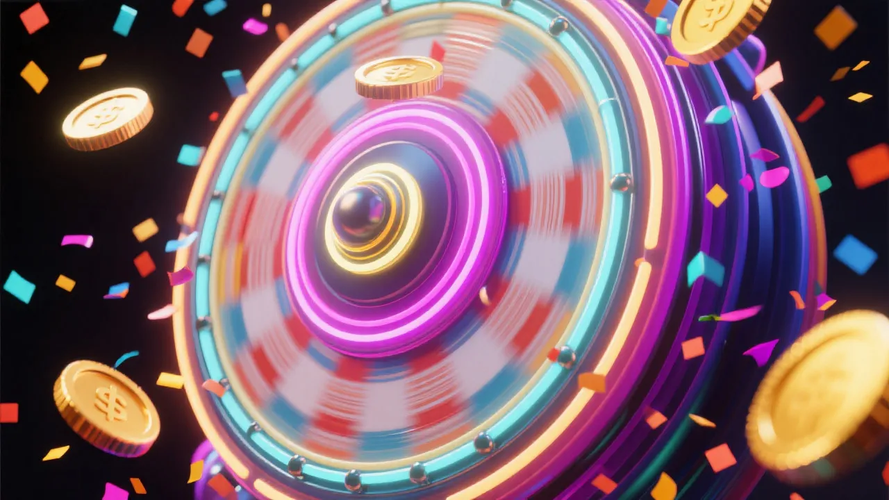 老虎机转轴与炫彩特效示意图